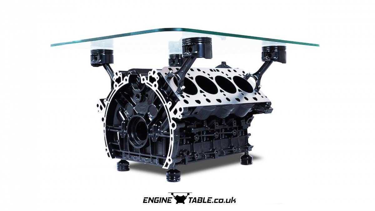 Stunning Porsche V8 Engine Coffee Table by Engine Table UK