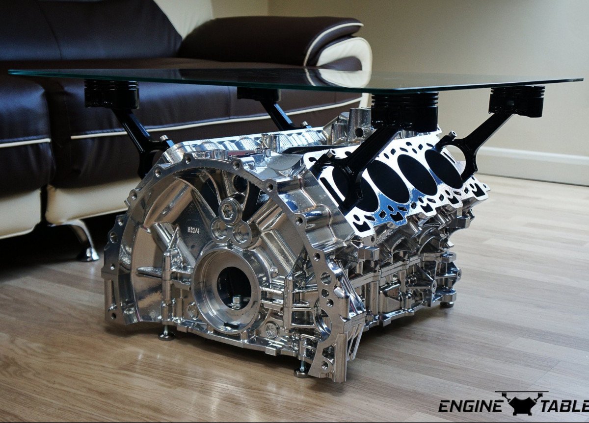 Stunning Bentley W12 Engine Coffee Table by Engine Table UK